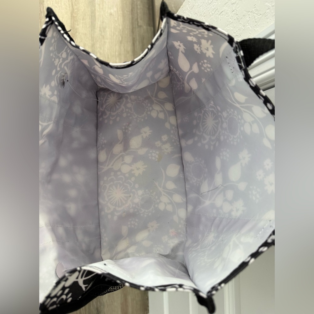 Thirty-One Black and White Floral Tote - Picture 2 of 2